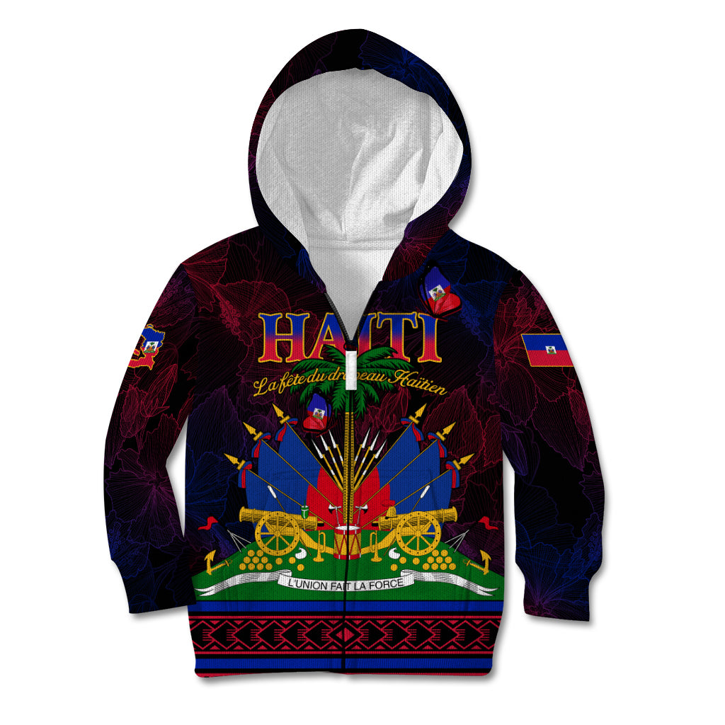 Haitian Flag Day Kid Hoodie La fete du drapeau Haitien - Wonder Print Shop