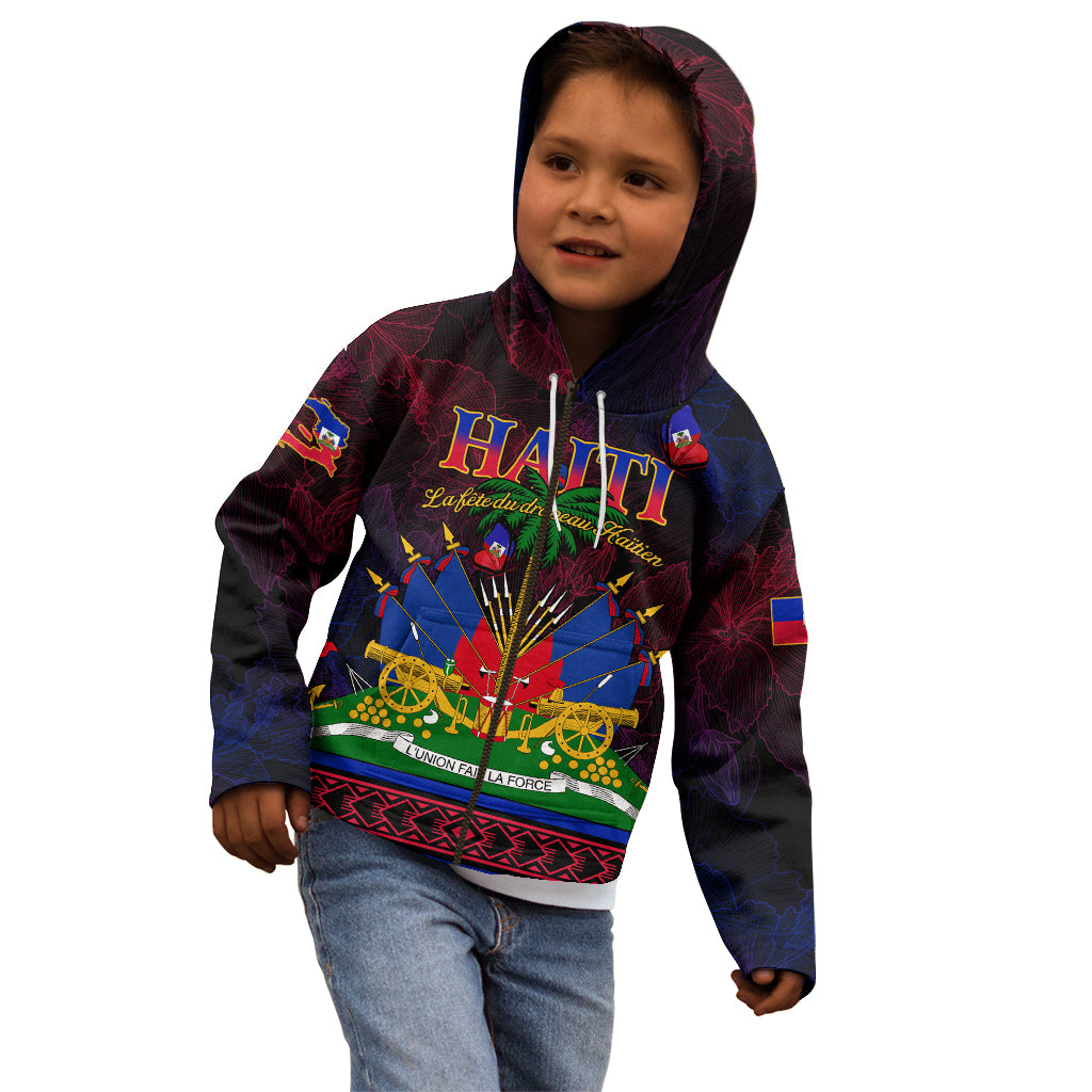 Haitian Flag Day Kid Hoodie La fete du drapeau Haitien - Wonder Print Shop