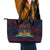 Haitian Flag Day Leather Tote Bag La fete du drapeau Haitien - Wonder Print Shop