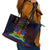 Haitian Flag Day Leather Tote Bag La fete du drapeau Haitien - Wonder Print Shop