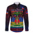 Haitian Flag Day Long Sleeve Button Shirt La fete du drapeau Haitien - Wonder Print Shop