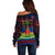 Haitian Flag Day Off Shoulder Sweater La fete du drapeau Haitien