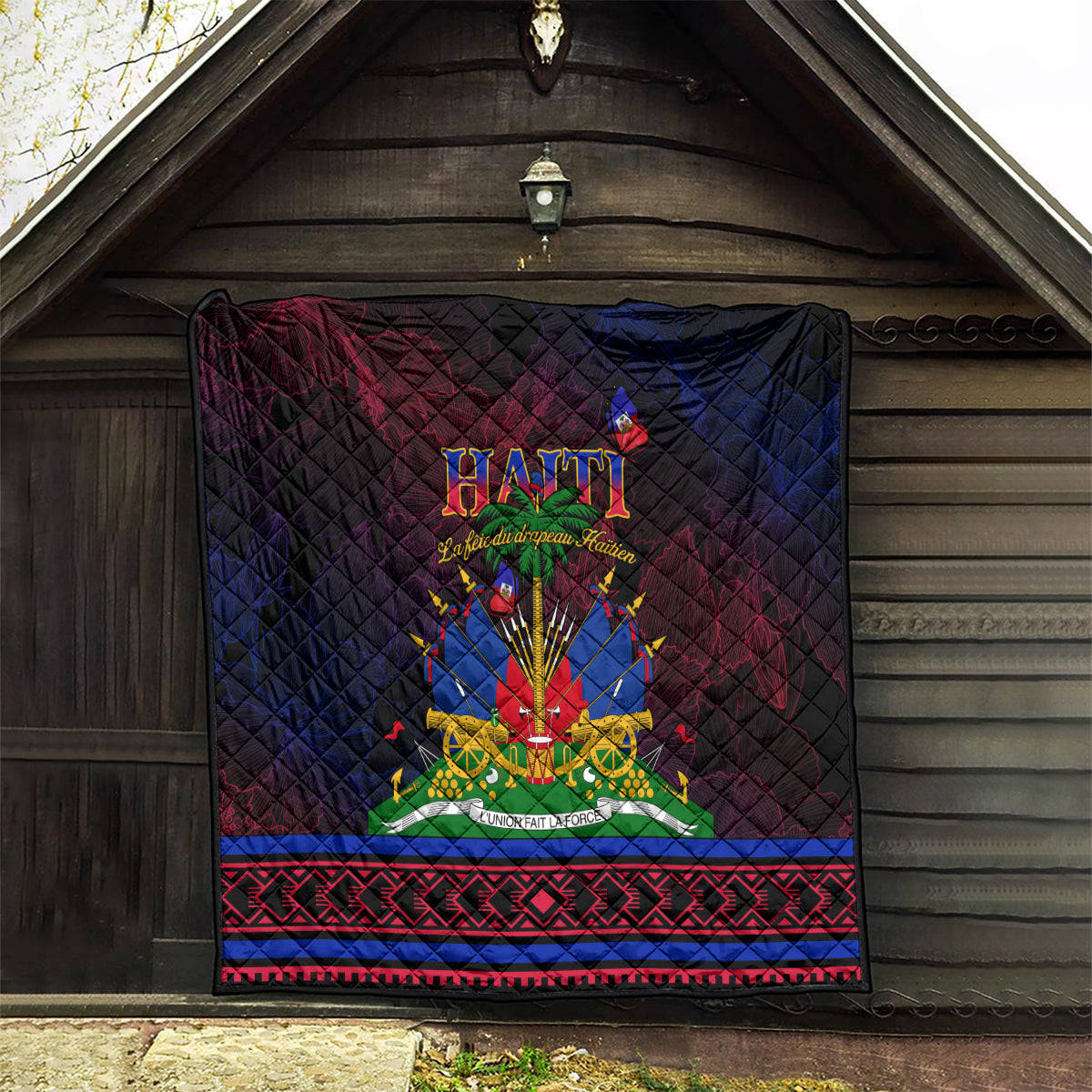 Haitian Flag Day Quilt La fete du drapeau Haitien - Wonder Print Shop