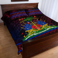 Haitian Flag Day Quilt Bed Set La fete du drapeau Haitien - Wonder Print Shop