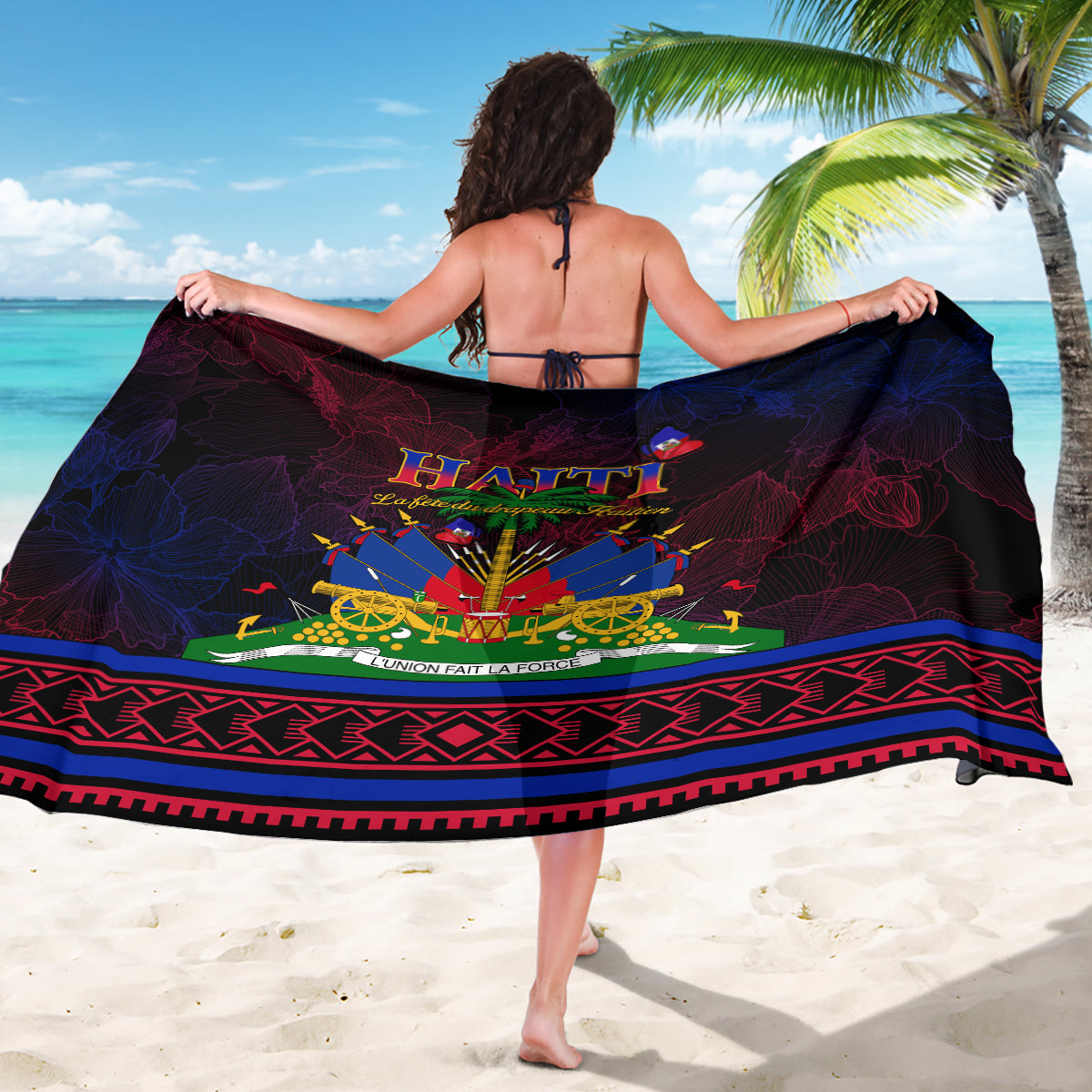 Haitian Flag Day Sarong La fete du drapeau Haitien - Wonder Print Shop