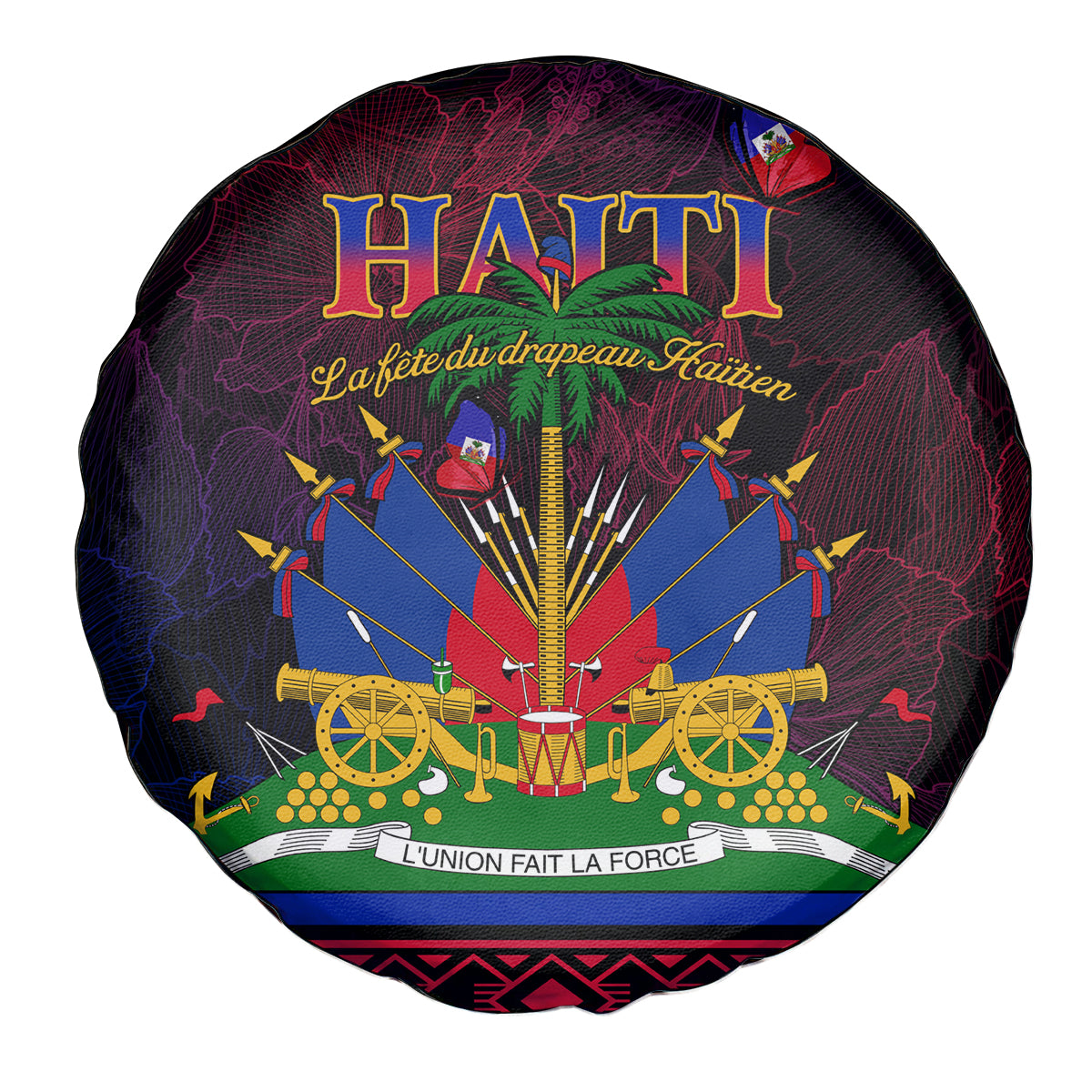 Haitian Flag Day Spare Tire Cover La fete du drapeau Haitien - Wonder Print Shop