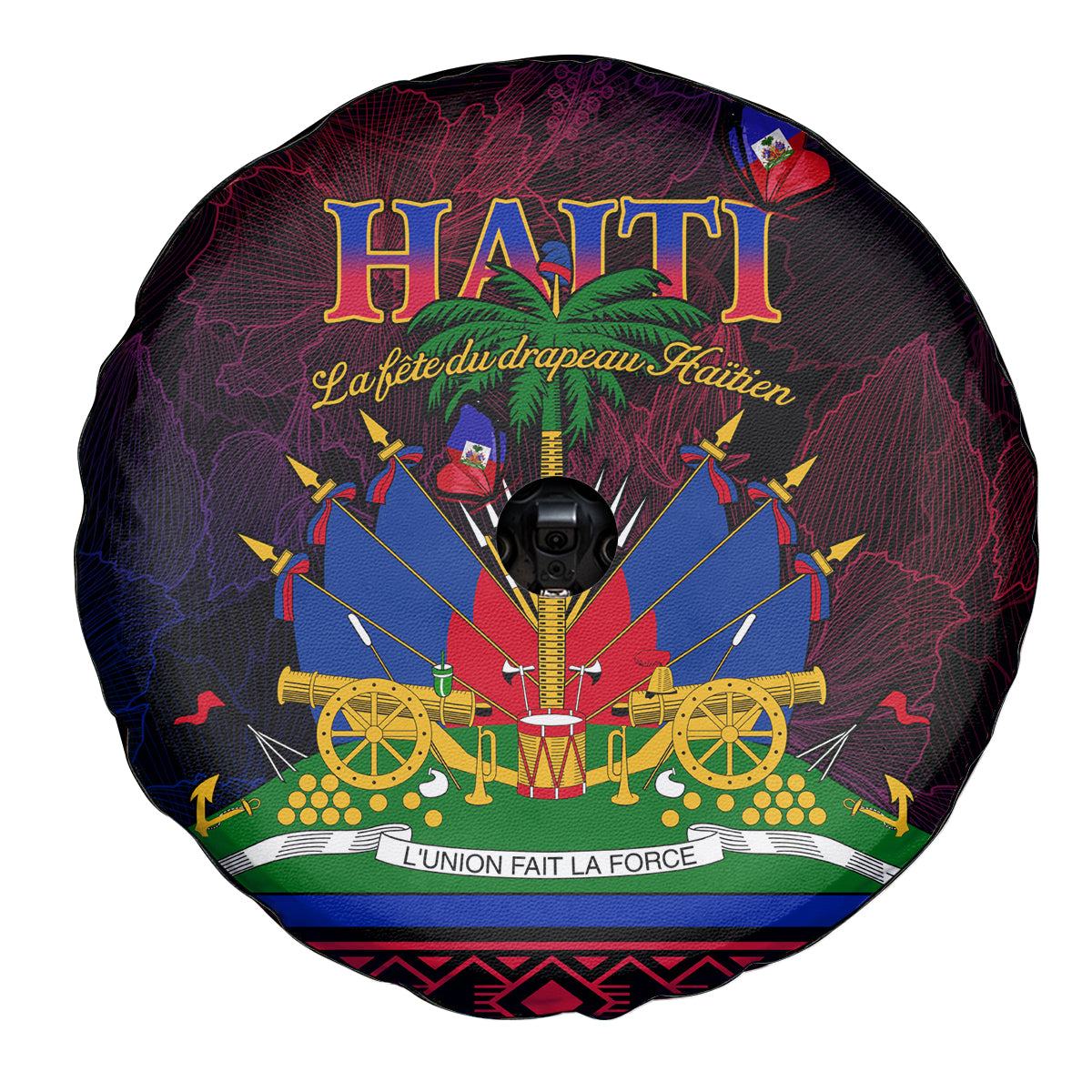 Haitian Flag Day Spare Tire Cover La fete du drapeau Haitien - Wonder Print Shop