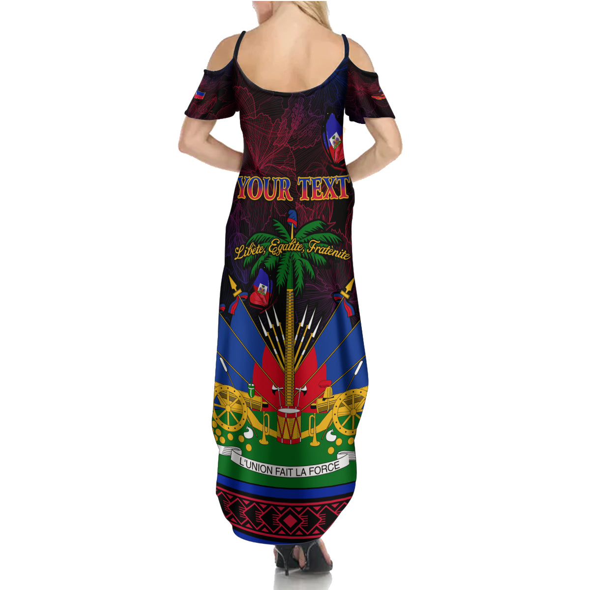 Haitian Flag Day Summer Maxi Dress La fete du drapeau Haitien - Wonder Print Shop