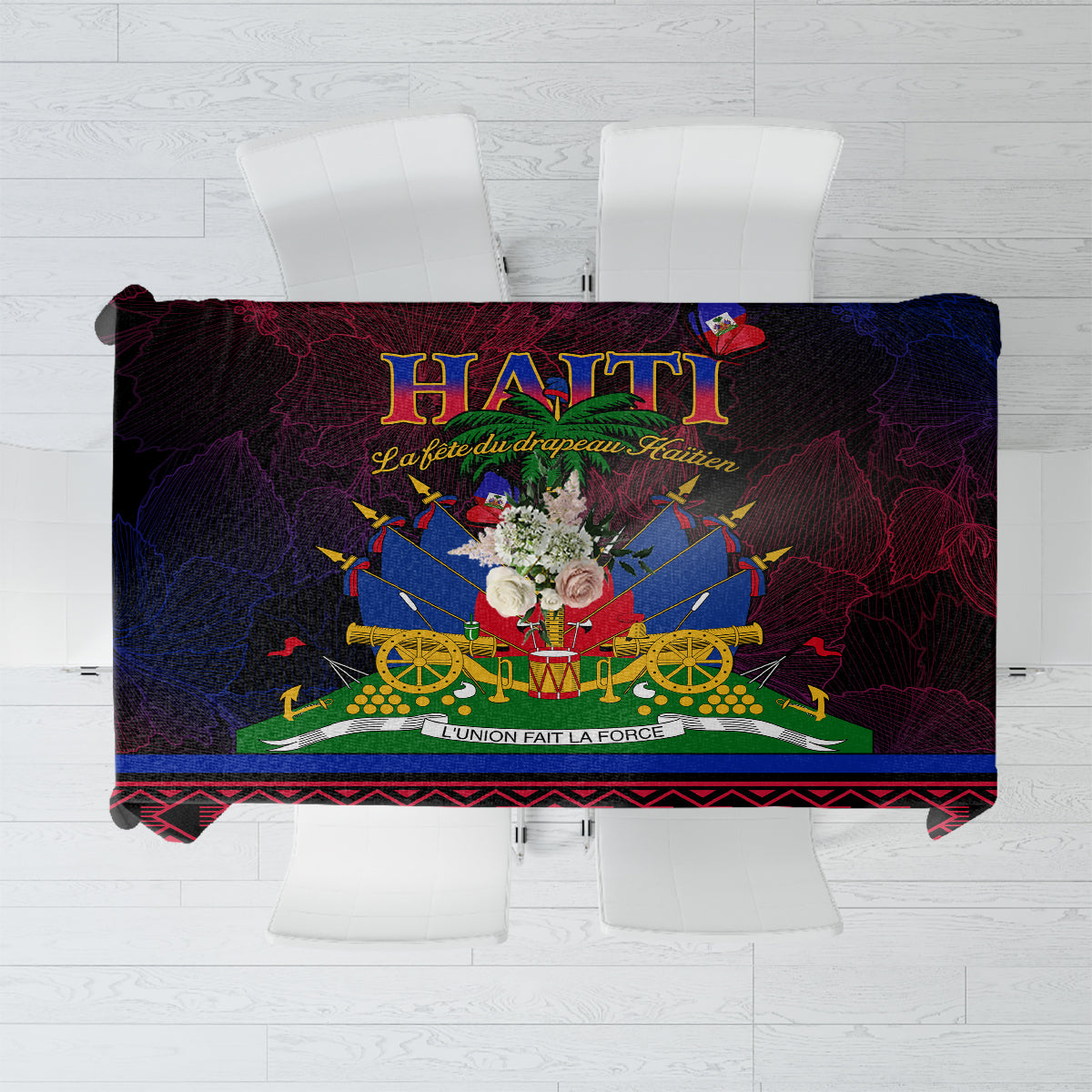 Haitian Flag Day Tablecloth La fete du drapeau Haitien - Wonder Print Shop