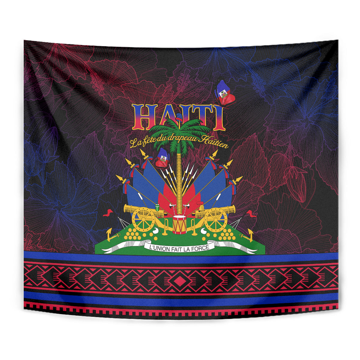 Haitian Flag Day Tapestry La fete du drapeau Haitien - Wonder Print Shop