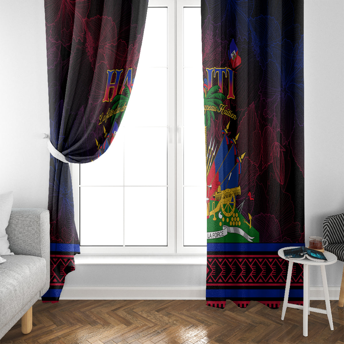 Haitian Flag Day Window Curtain La fete du drapeau Haitien - Wonder Print Shop