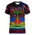 Haitian Flag Day Women V Neck T Shirt La fete du drapeau Haitien - Wonder Print Shop