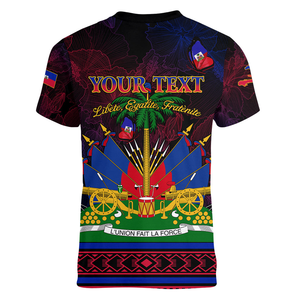 Haitian Flag Day Women V Neck T Shirt La fete du drapeau Haitien - Wonder Print Shop