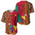 Cameroon National Day Baseball Jersey Cameroun Coat Of Arms Ankara Pattern - Wonder Print Shop