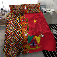 Cameroon National Day Bedding Set Cameroun Coat Of Arms Ankara Pattern - Wonder Print Shop