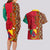 Cameroon National Day Couples Matching Long Sleeve Bodycon Dress and Hawaiian Shirt Cameroun Coat Of Arms Ankara Pattern