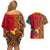Cameroon National Day Couples Matching Off Shoulder Short Dress and Hawaiian Shirt Cameroun Coat Of Arms Ankara Pattern