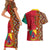 Cameroon National Day Couples Matching Short Sleeve Bodycon Dress and Hawaiian Shirt Cameroun Coat Of Arms Ankara Pattern - Wonder Print Shop