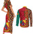 Cameroon National Day Couples Matching Short Sleeve Bodycon Dress and Long Sleeve Button Shirt Cameroun Coat Of Arms Ankara Pattern