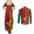 Cameroon National Day Couples Matching Summer Maxi Dress and Long Sleeve Button Shirt Cameroun Coat Of Arms Ankara Pattern