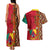 Cameroon National Day Couples Matching Tank Maxi Dress and Hawaiian Shirt Cameroun Coat Of Arms Ankara Pattern