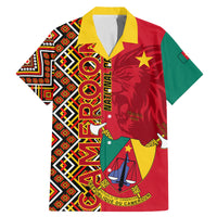 Cameroon National Day Family Matching Mermaid Dress and Hawaiian Shirt Cameroun Coat Of Arms Ankara Pattern - Wonder Print Shop