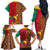 Cameroon National Day Family Matching Off Shoulder Long Sleeve Dress and Hawaiian Shirt Cameroun Coat Of Arms Ankara Pattern