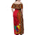 Cameroon National Day Family Matching Off Shoulder Maxi Dress and Hawaiian Shirt Cameroun Coat Of Arms Ankara Pattern - Wonder Print Shop