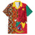Cameroon National Day Family Matching Off Shoulder Short Dress and Hawaiian Shirt Cameroun Coat Of Arms Ankara Pattern