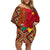 Cameroon National Day Family Matching Off Shoulder Short Dress and Hawaiian Shirt Cameroun Coat Of Arms Ankara Pattern