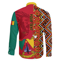 Cameroon National Day Family Matching Short Sleeve Bodycon Dress and Hawaiian Shirt Cameroun Coat Of Arms Ankara Pattern - Wonder Print Shop