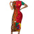 Cameroon National Day Family Matching Short Sleeve Bodycon Dress and Hawaiian Shirt Cameroun Coat Of Arms Ankara Pattern