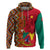 Cameroon National Day Hoodie Cameroun Coat Of Arms Ankara Pattern - Wonder Print Shop