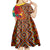 Cameroon National Day Kid Short Sleeve Dress Cameroun Coat Of Arms Ankara Pattern - Wonder Print Shop