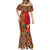 Cameroon National Day Mermaid Dress Cameroun Coat Of Arms Ankara Pattern - Wonder Print Shop