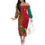 Cameroon National Day Off The Shoulder Long Sleeve Dress Cameroun Coat Of Arms Ankara Pattern