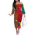 Cameroon National Day Off The Shoulder Long Sleeve Dress Cameroun Coat Of Arms Ankara Pattern - Wonder Print Shop