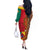 Cameroon National Day Off The Shoulder Long Sleeve Dress Cameroun Coat Of Arms Ankara Pattern