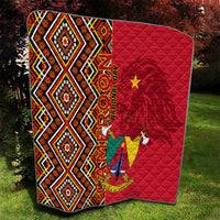 Cameroon National Day Quilt Cameroun Coat Of Arms Ankara Pattern - Wonder Print Shop