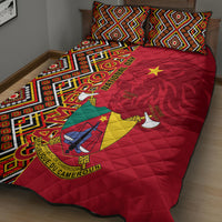 Cameroon National Day Quilt Bed Set Cameroun Coat Of Arms Ankara Pattern - Wonder Print Shop
