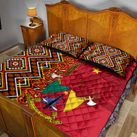 Cameroon National Day Quilt Bed Set Cameroun Coat Of Arms Ankara Pattern - Wonder Print Shop