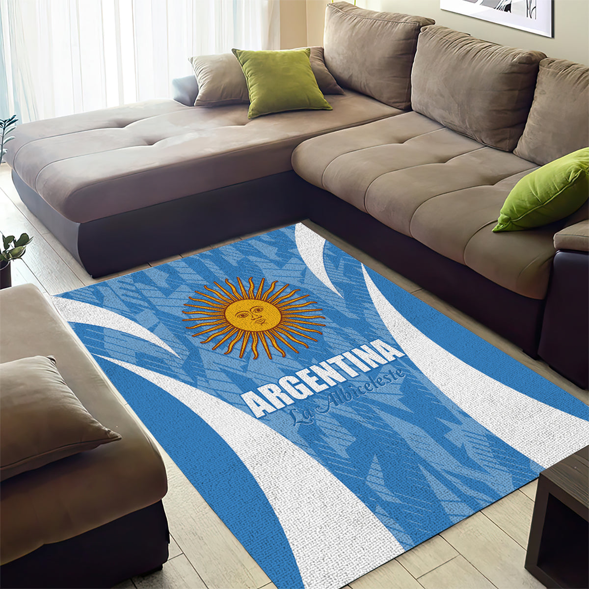 Argentina 2024 Area Rug Vamos La Albiceleste Campeon - Wonder Print Shop