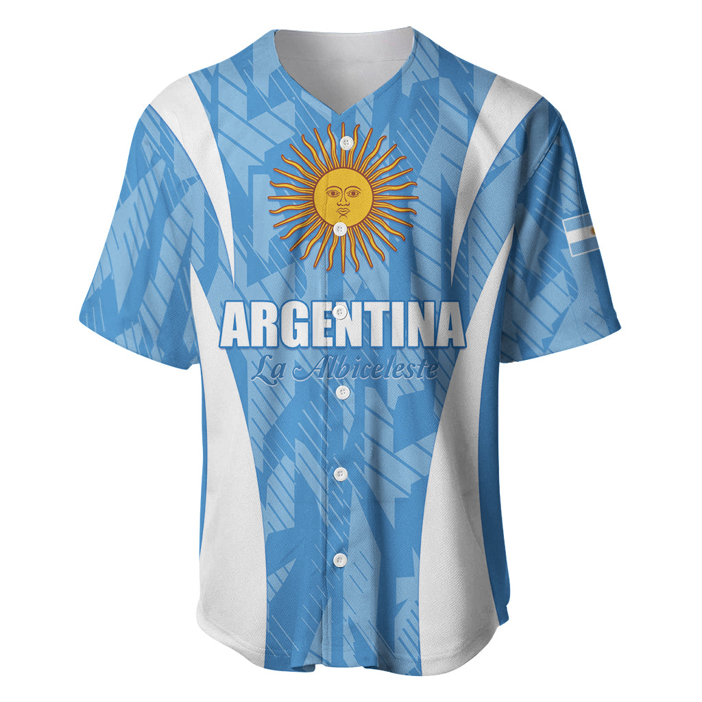 Personalized Argentina 2024 Baseball Jersey Vamos La Albiceleste Campeon - Wonder Print Shop
