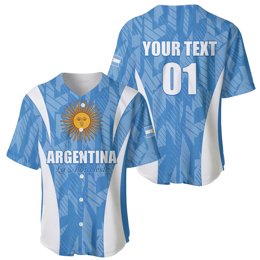 Personalized Argentina 2024 Baseball Jersey Vamos La Albiceleste Campeon - Wonder Print Shop