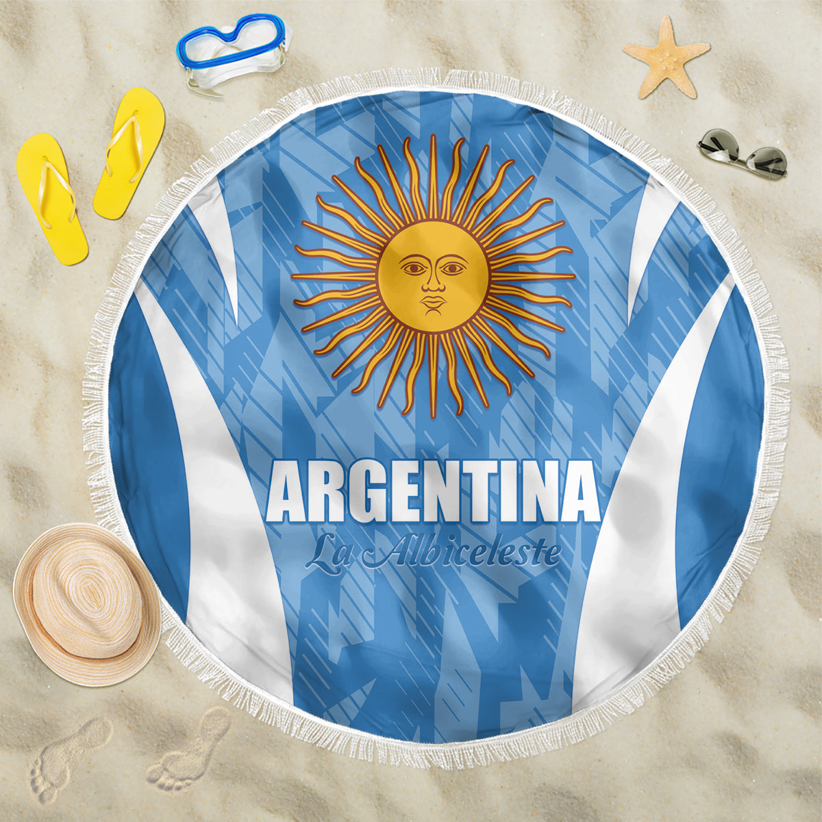 Argentina 2024 Beach Blanket Vamos La Albiceleste Campeon