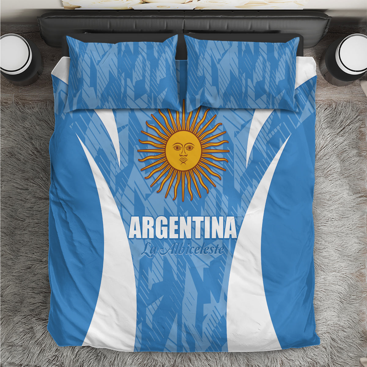 Argentina 2024 Bedding Set Vamos La Albiceleste Campeon - Wonder Print Shop