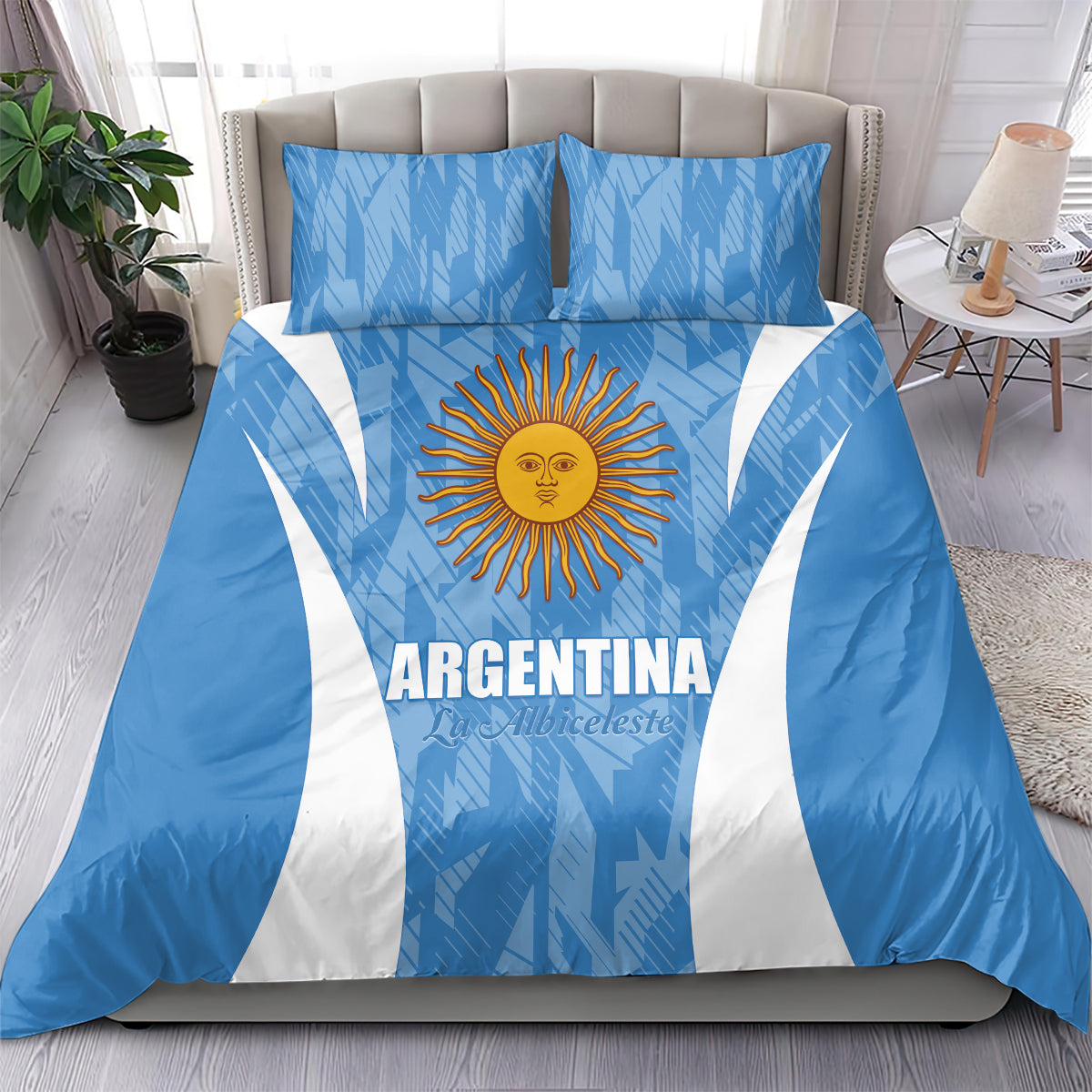 Argentina 2024 Bedding Set Vamos La Albiceleste Campeon - Wonder Print Shop