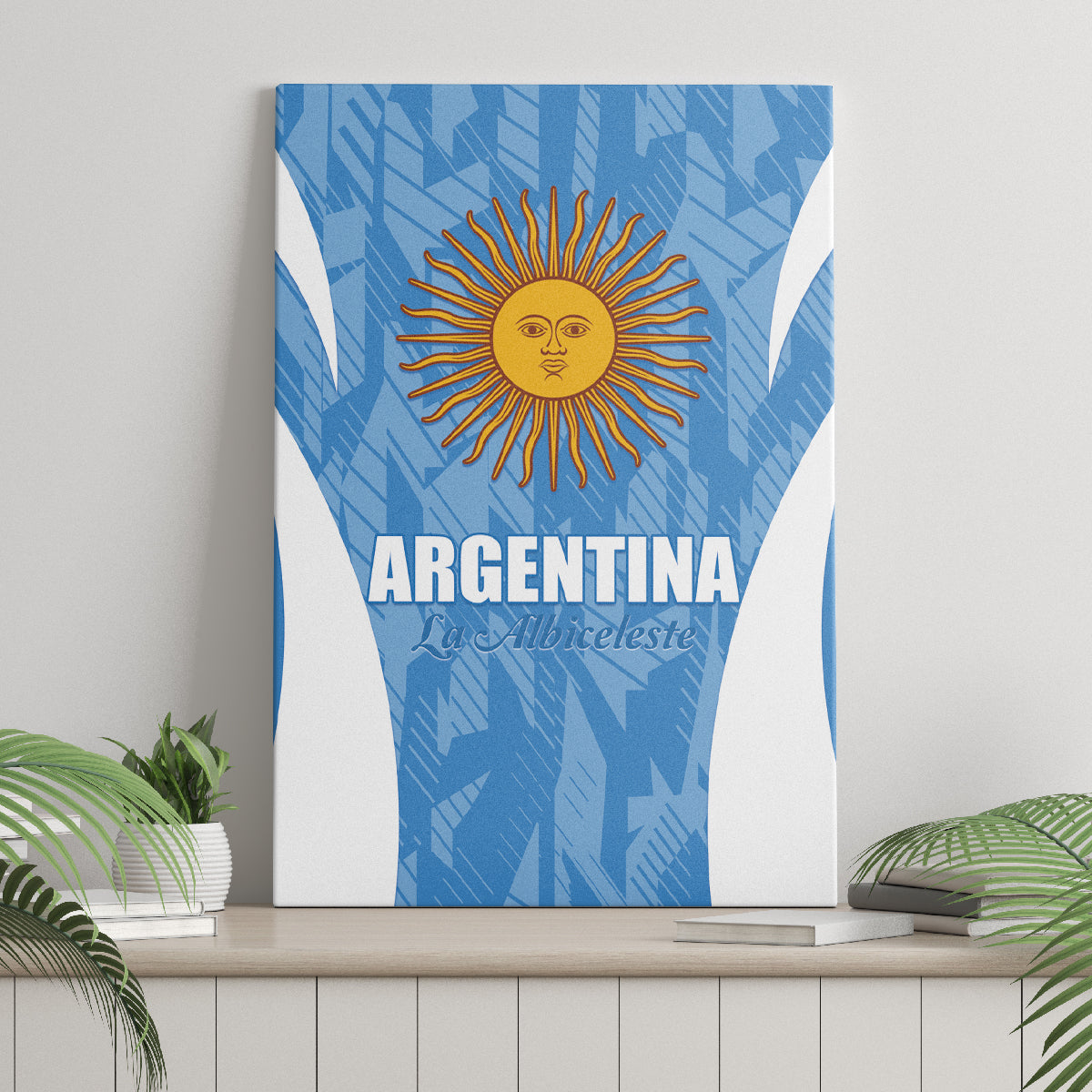 Argentina 2024 Canvas Wall Art Vamos La Albiceleste Campeon - Wonder Print Shop