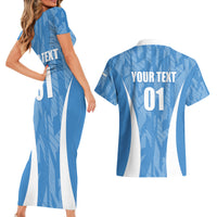 Personalized Argentina 2024 Couples Matching Short Sleeve Bodycon Dress and Hawaiian Shirt Vamos La Albiceleste Campeon - Wonder Print Shop