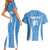 Personalized Argentina 2024 Couples Matching Short Sleeve Bodycon Dress and Hawaiian Shirt Vamos La Albiceleste Campeon